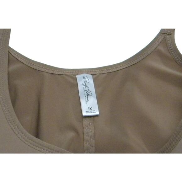Marilyn Monroe Shapewear Brown Bodysuit Tummy Control Panel 1X Smoothing Event - Picture 4 of 4
